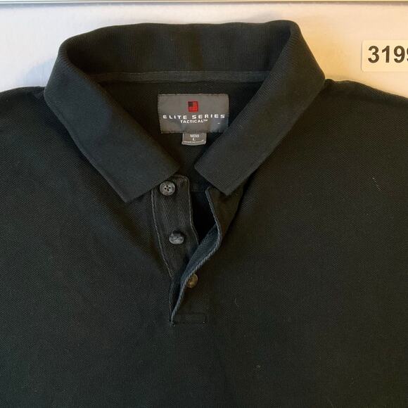 Elite Series Men Short Sleeve Polo Shirt Size XL, Black - Picture 5 of 8